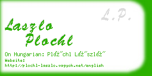 laszlo plochl business card